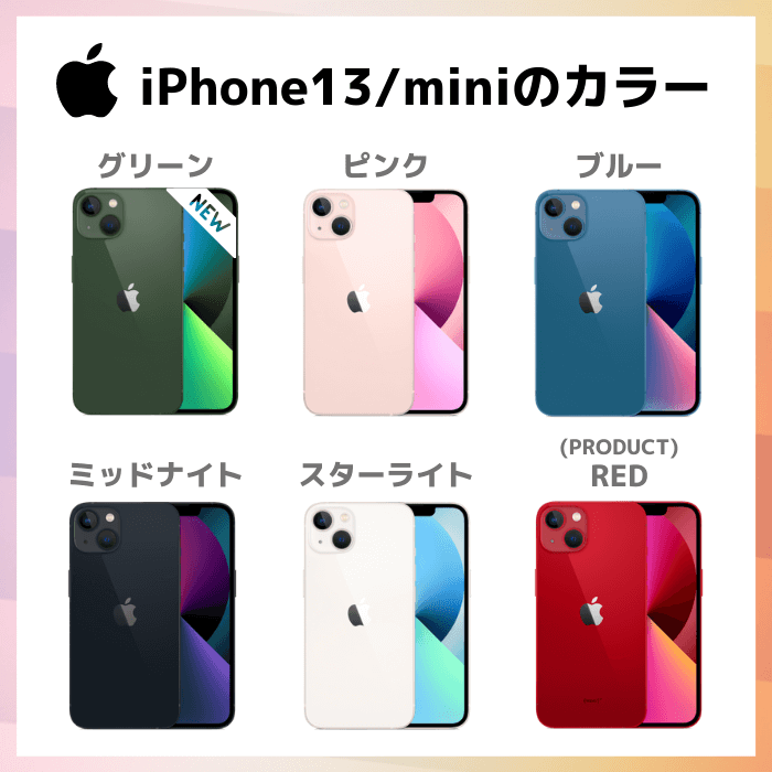 グリーン iphone13 mini iPhone 13の新色、いろんなグリーンを楽しめるiPhoneだなぁ