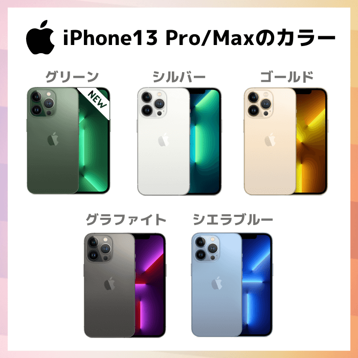 iPhone13 Pro/Maxカラー