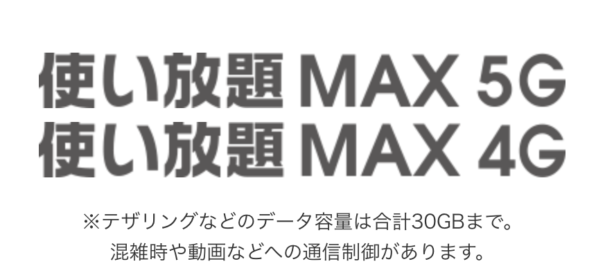 au 使い放題MAX4G/5G
