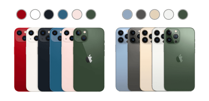 iPhone13シリーズのカラー