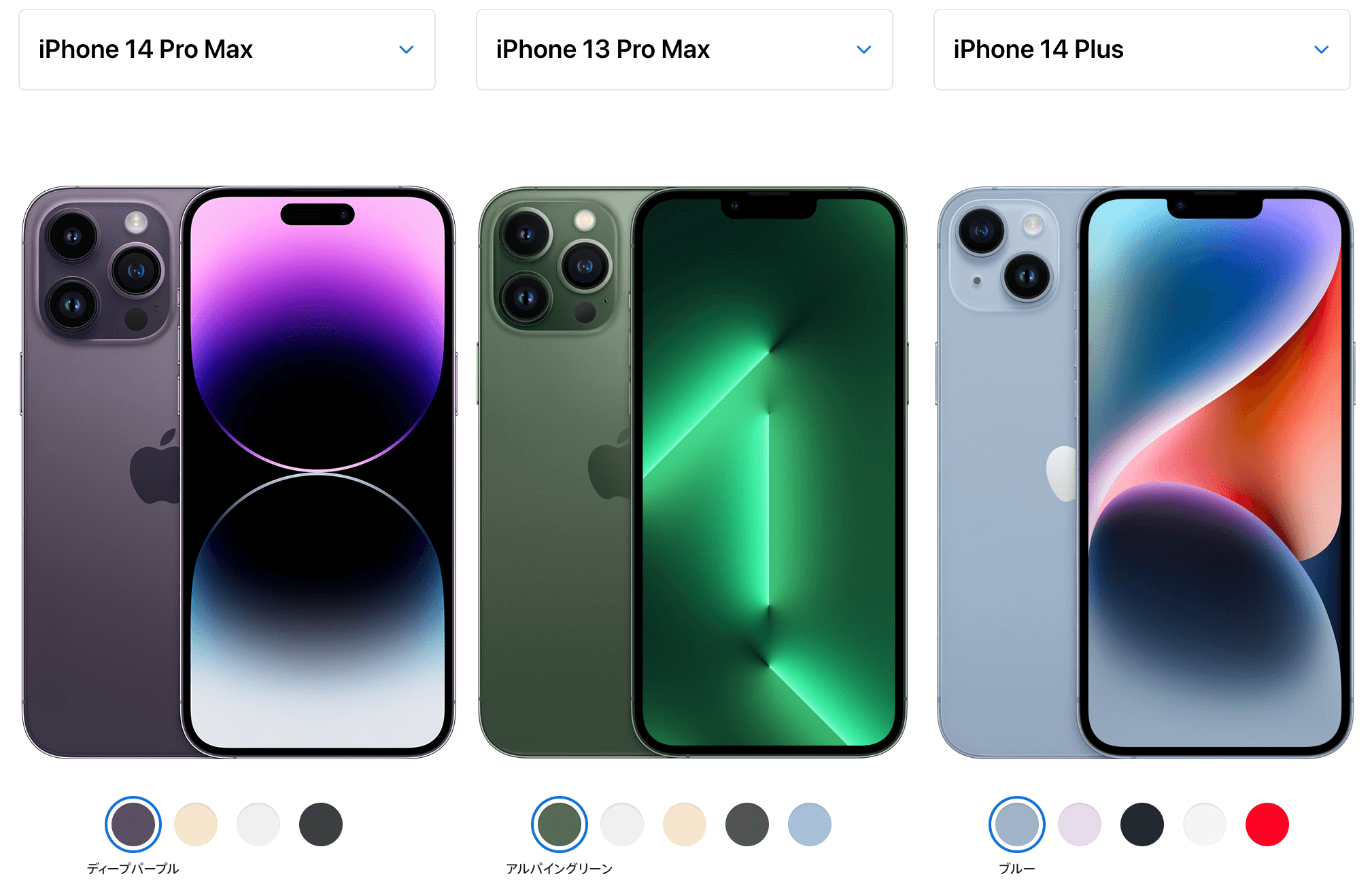 iPhone14とiPhone13を比較