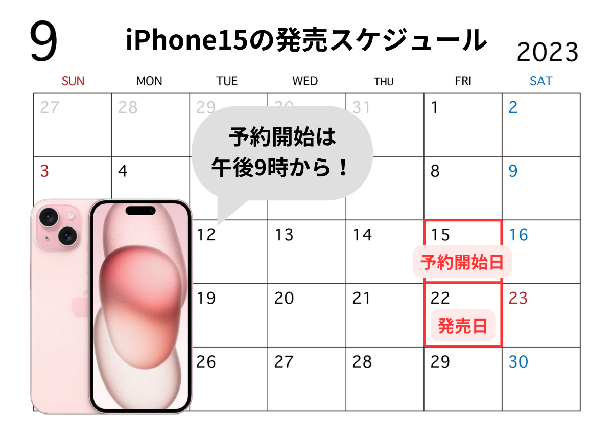 iPhone15の発売スケジュール