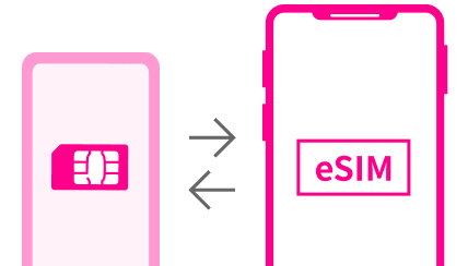 eSIMとSIMカードの機種変更