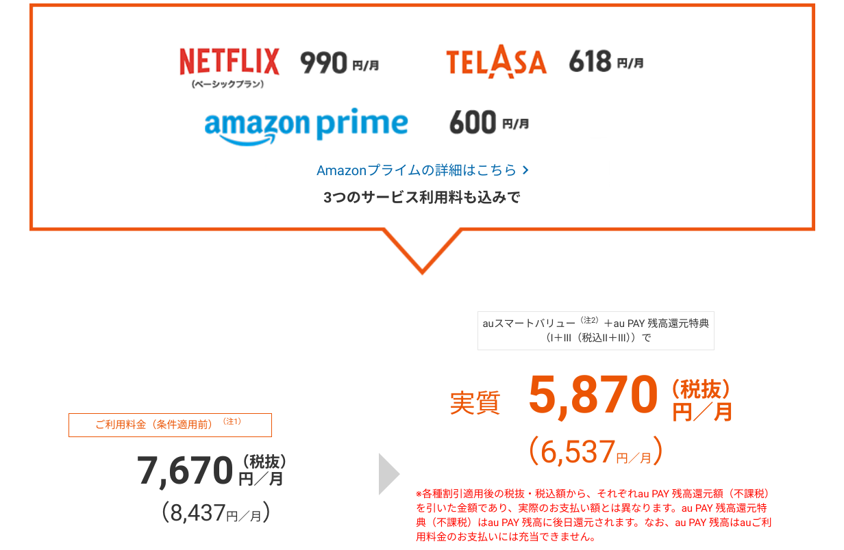 auマネ活プラン 5G/4G Netflixパック(P)